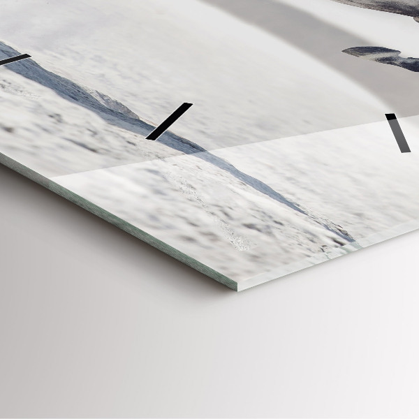 Wanduhr quadratisch Galoppierendes weißes Pferd