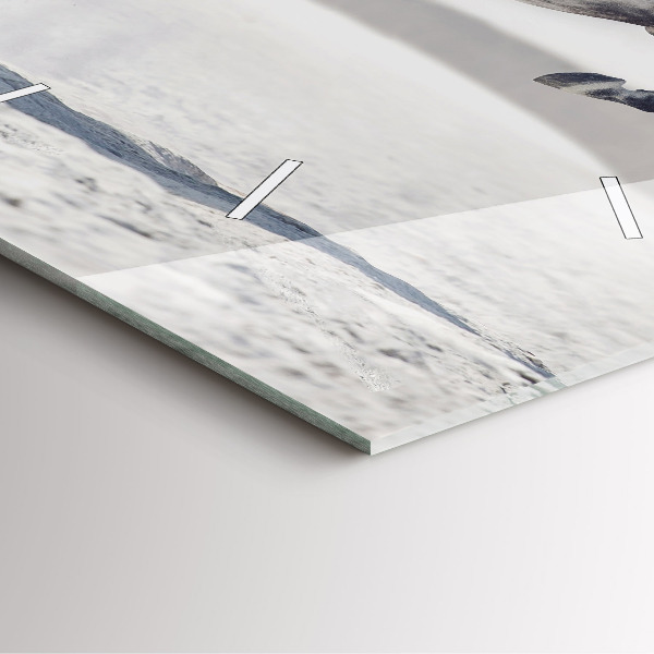 Wanduhr quadratisch Galoppierendes weißes Pferd