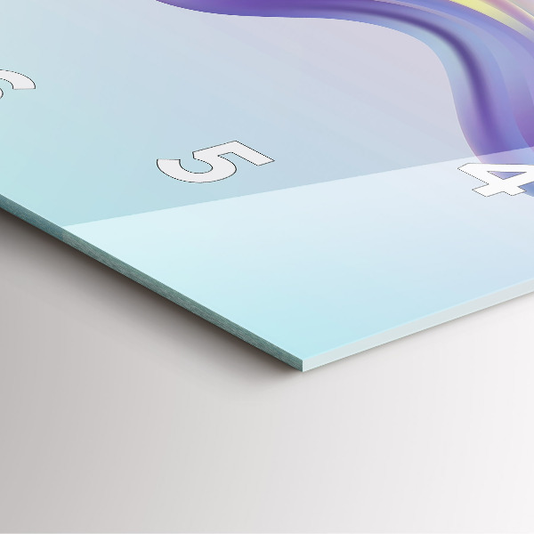 Wanduhr modern quadratisch Pastell-Abstraktion von Wellen