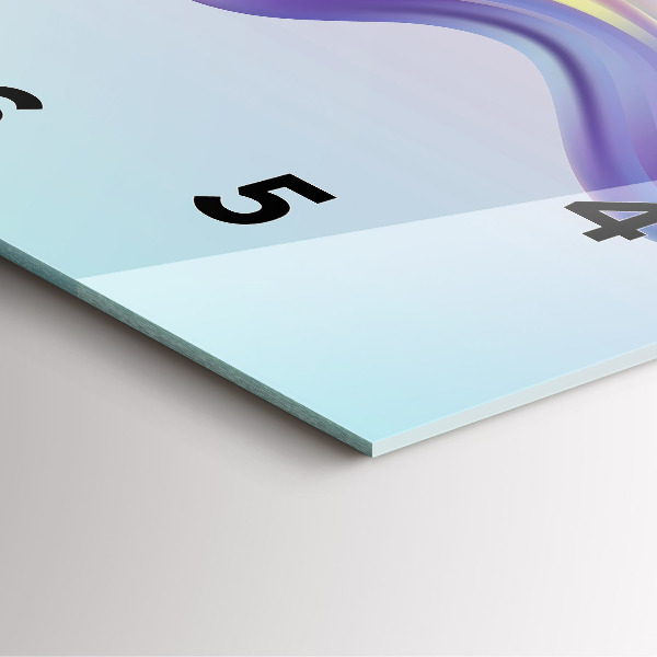 Wanduhr modern quadratisch Pastell-Abstraktion von Wellen