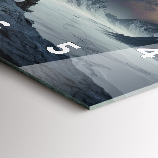 Wanduhr quadratisch mit motiv Mann auf Mond Hintergrund