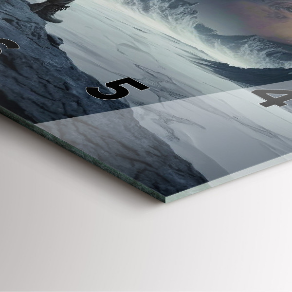 Wanduhr quadratisch mit motiv Mann auf Mond Hintergrund