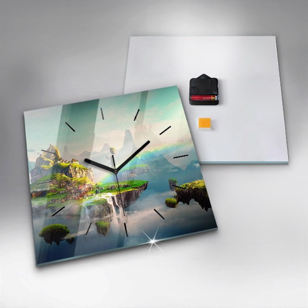 Wanduhr modern quadratisch Chinesische Fantasieszenen