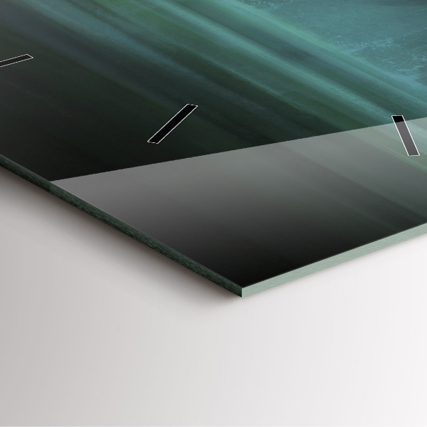 Wanduhr quadratisch mit motiv Mensch und Ungeheuer im Sumpf