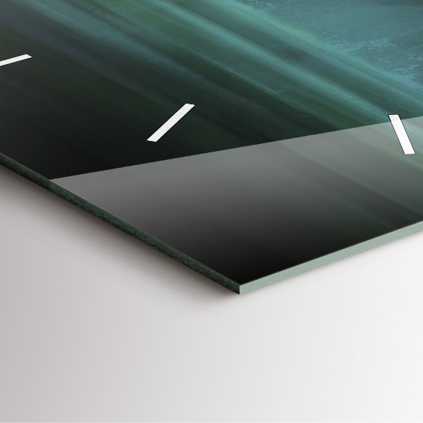 Wanduhr quadratisch mit motiv Mensch und Ungeheuer im Sumpf