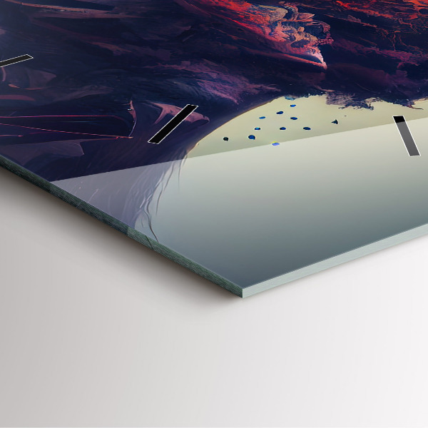 Wanduhr modern quadratisch Emotionale abstrakte Frau