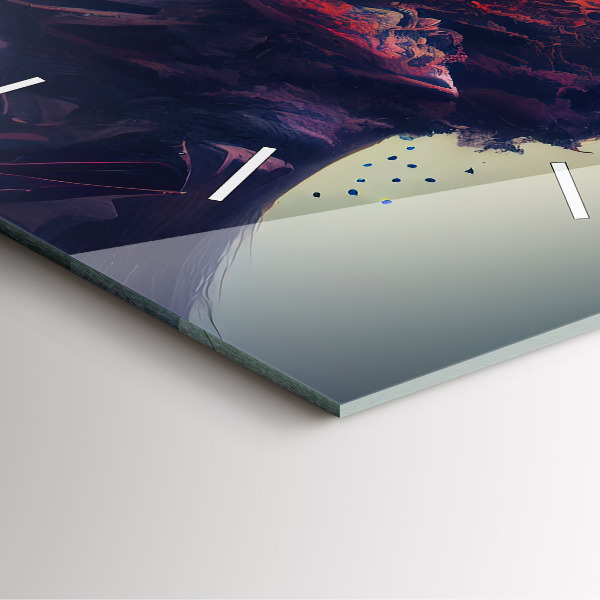 Wanduhr modern quadratisch Emotionale abstrakte Frau