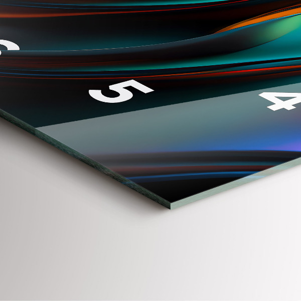 Wanduhr modern quadratisch Futuristische Welle