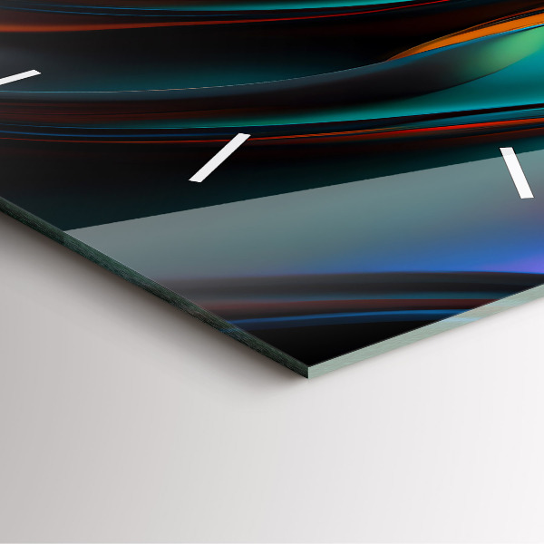 Wanduhr modern quadratisch Futuristische Welle