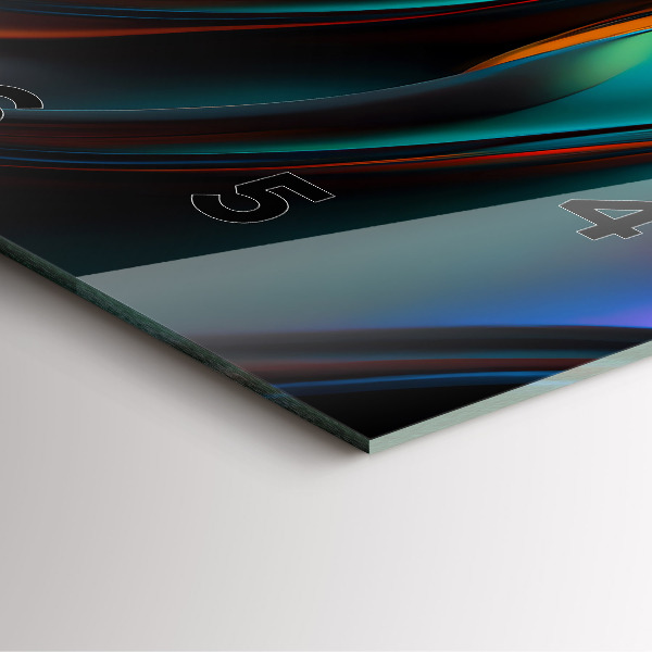 Wanduhr modern quadratisch Futuristische Welle