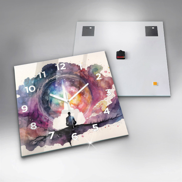 Wanduhr quadratisch Lebensstil Meditation