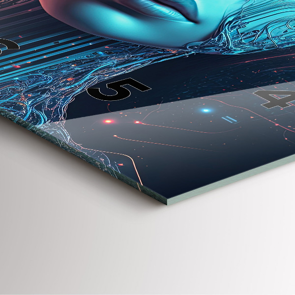 Wanduhr quadratisch mit motiv Künstliche Intelligenz