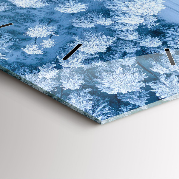 Wanduhr modern quadratisch Wald aus der Vogelperspektive Drohne