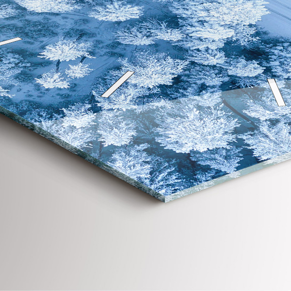 Wanduhr modern quadratisch Wald aus der Vogelperspektive Drohne