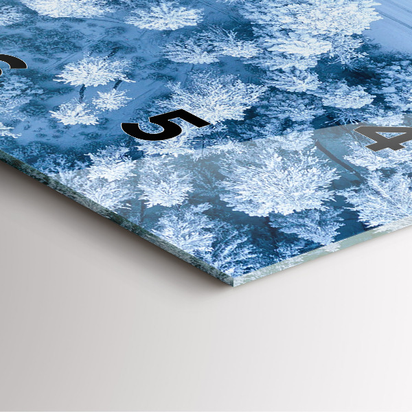 Wanduhr modern quadratisch Wald aus der Vogelperspektive Drohne