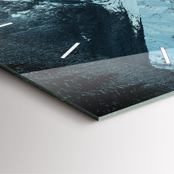 Wanduhr quadratisch Bergkette im Winter