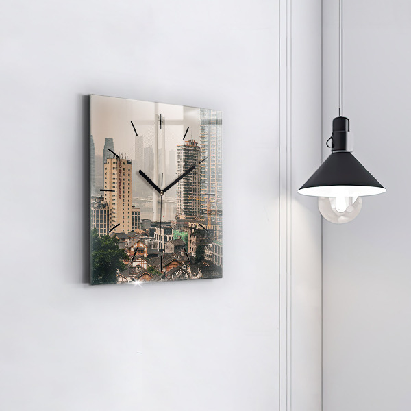 Wanduhr modern quadratisch Alte Stadt in Chongqing