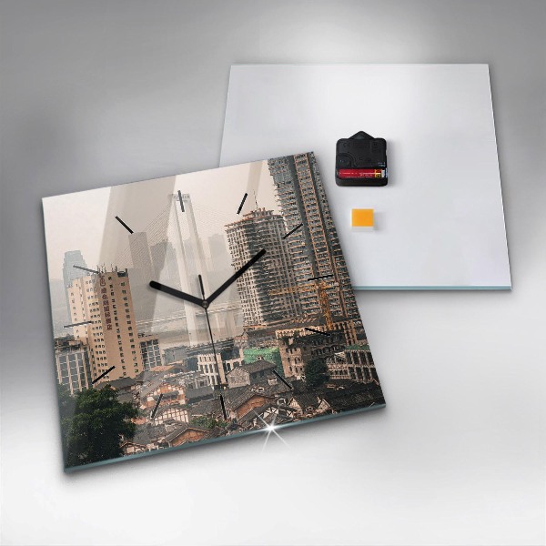 Wanduhr modern quadratisch Alte Stadt in Chongqing