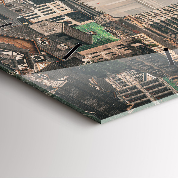 Wanduhr modern quadratisch Alte Stadt in Chongqing