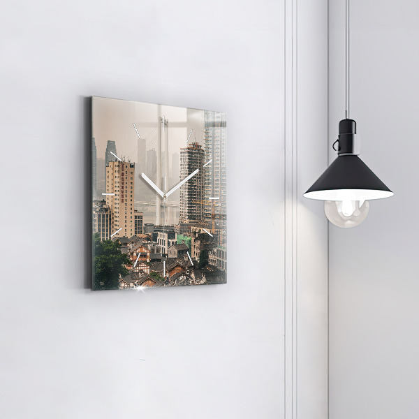 Wanduhr modern quadratisch Alte Stadt in Chongqing