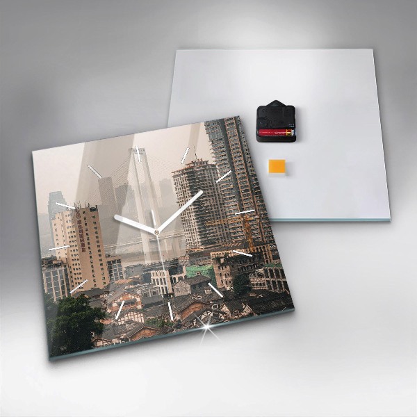 Wanduhr modern quadratisch Alte Stadt in Chongqing