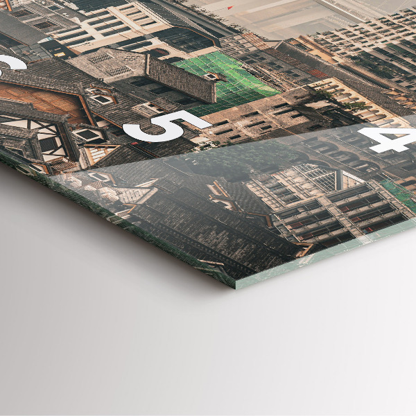 Wanduhr modern quadratisch Alte Stadt in Chongqing