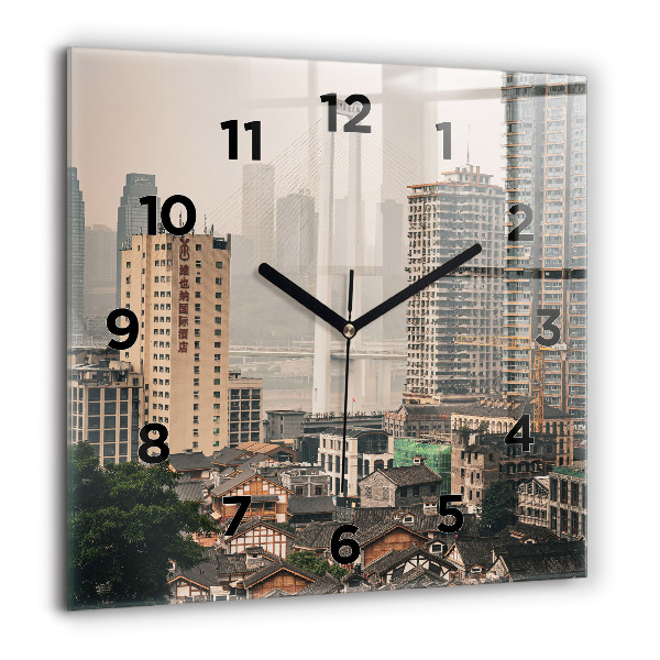 Wanduhr modern quadratisch Alte Stadt in Chongqing