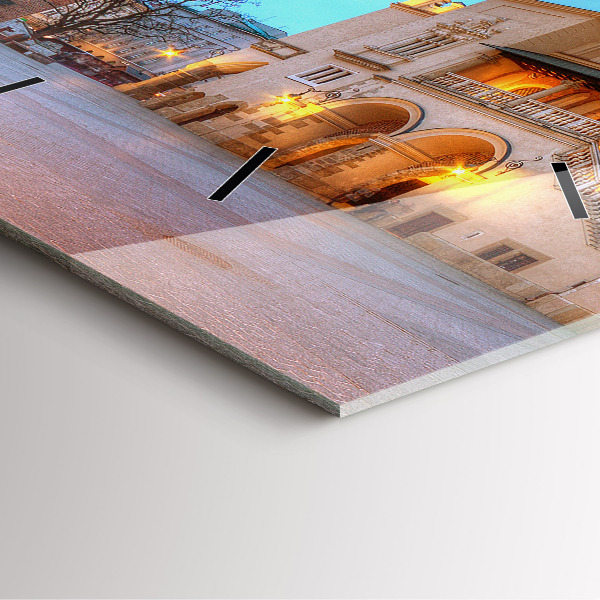 Wanduhr quadratisch mit motiv Hauptmarkt in Krakau