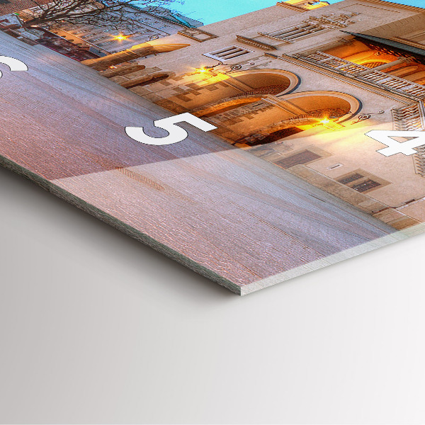 Wanduhr quadratisch mit motiv Hauptmarkt in Krakau