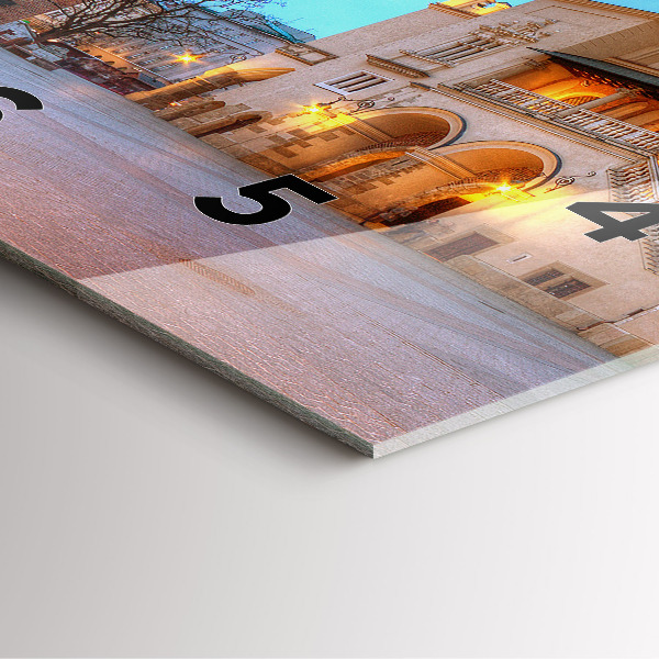 Wanduhr quadratisch mit motiv Hauptmarkt in Krakau