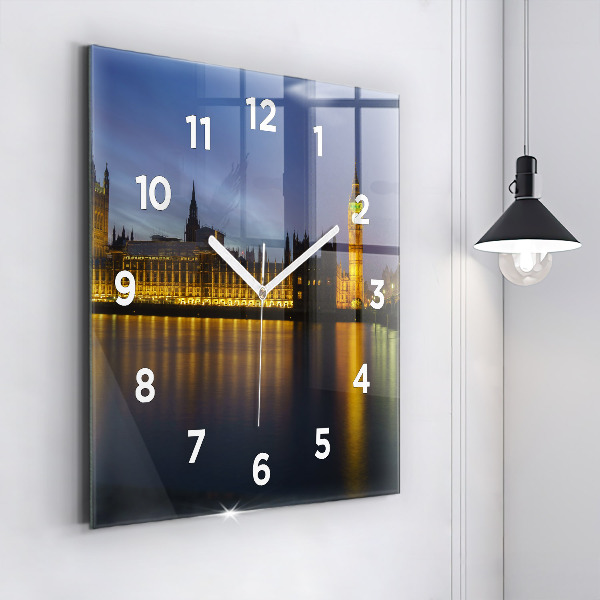 Wanduhr quadratisch mit motiv Winchester Palast London