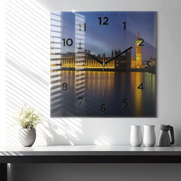 Wanduhr quadratisch mit motiv Winchester Palast London