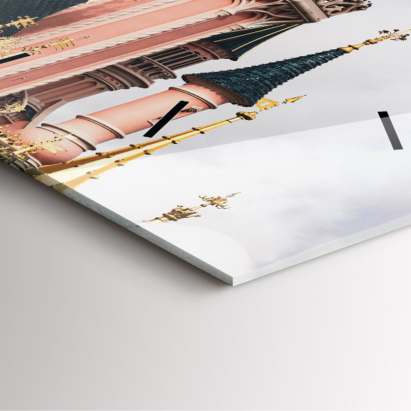 Wanduhr modern quadratisch Schloss Disneyland in Paris