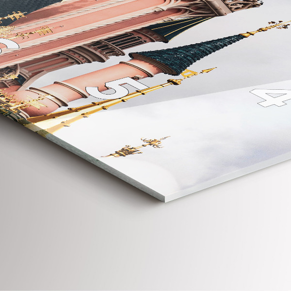 Wanduhr modern quadratisch Schloss Disneyland in Paris