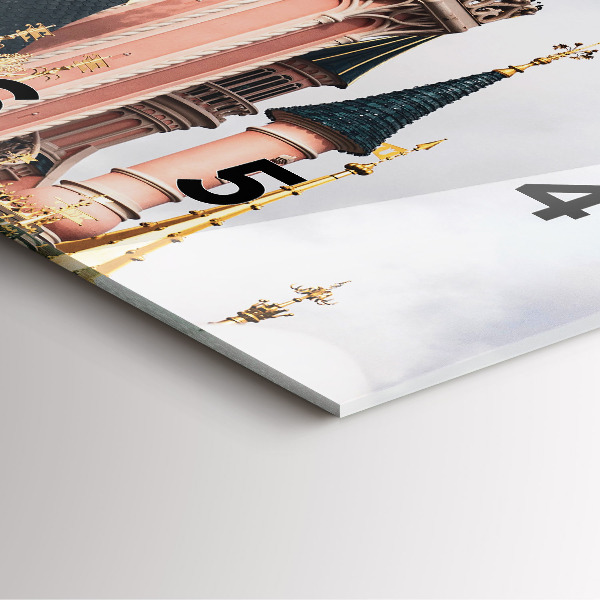 Wanduhr modern quadratisch Schloss Disneyland in Paris