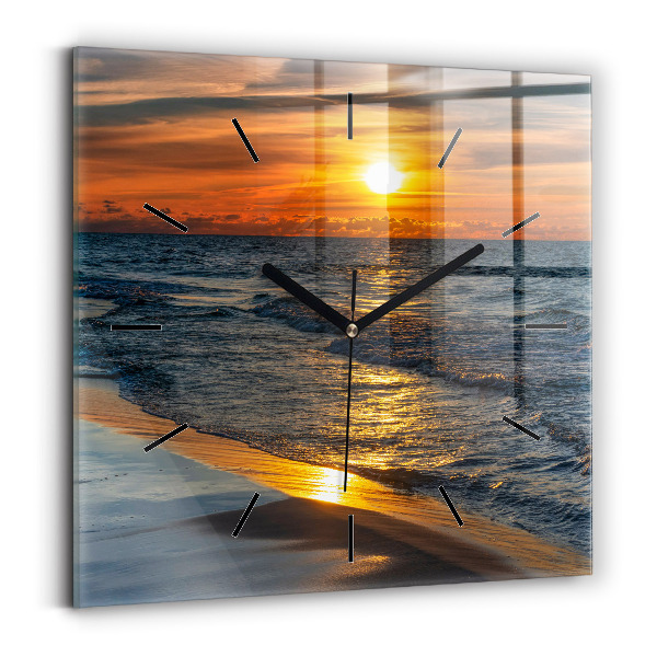 Wanduhr modern quadratisch Władysławowo Ostsee