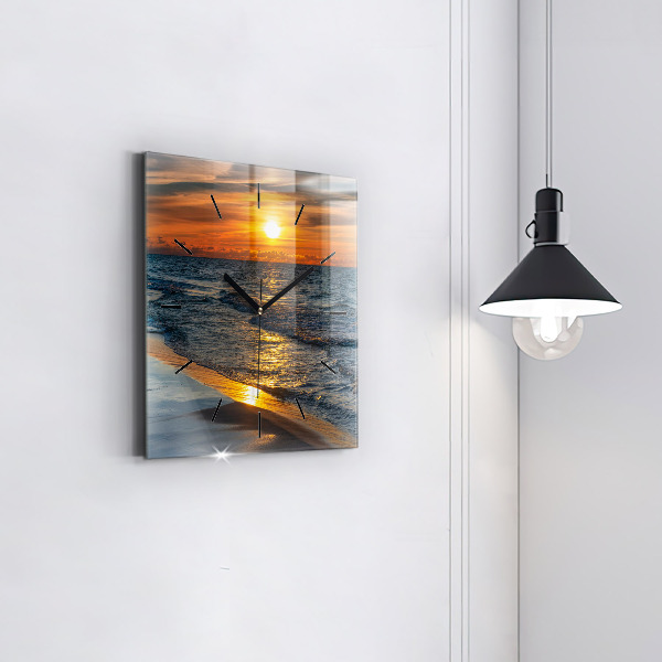 Wanduhr modern quadratisch Władysławowo Ostsee