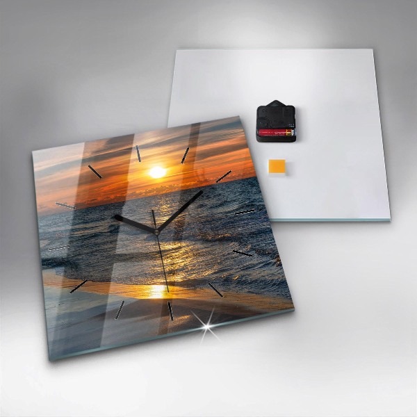 Wanduhr modern quadratisch Władysławowo Ostsee