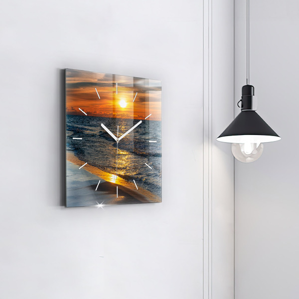 Wanduhr modern quadratisch Władysławowo Ostsee