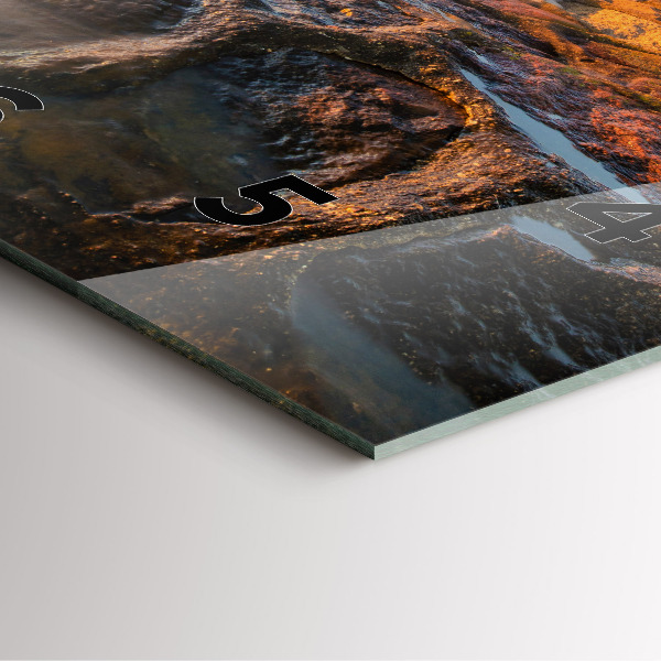 Wanduhr quadratisch Leuchtturm und die Ostsee