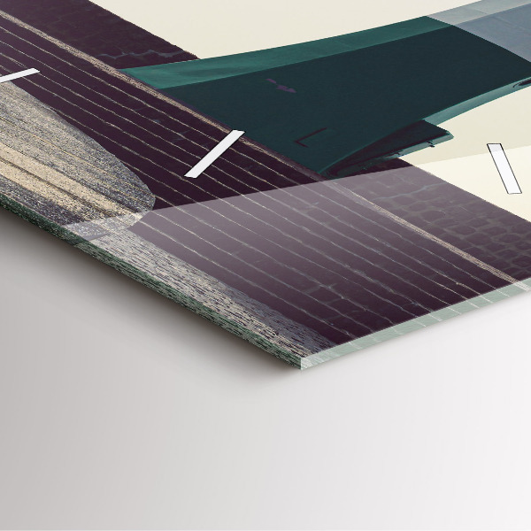 Wanduhr quadratisch mit motiv Leuchtturm und Meer