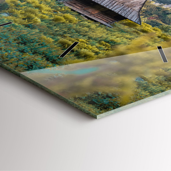 Wanduhr modern quadratisch Hütte im Tatra-Gebirge