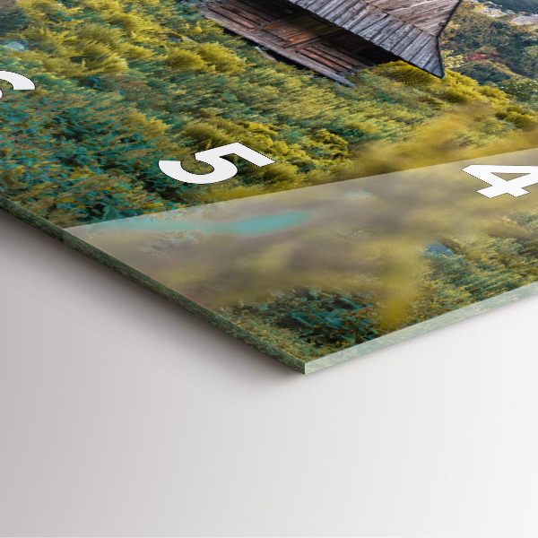 Wanduhr modern quadratisch Hütte im Tatra-Gebirge