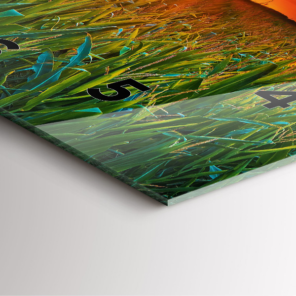 Wanduhr modern quadratisch Sonnenblumen auf einer Wiese