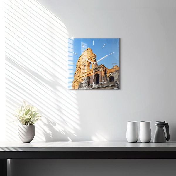 Wanduhr quadratisch Kolosseum in Rom