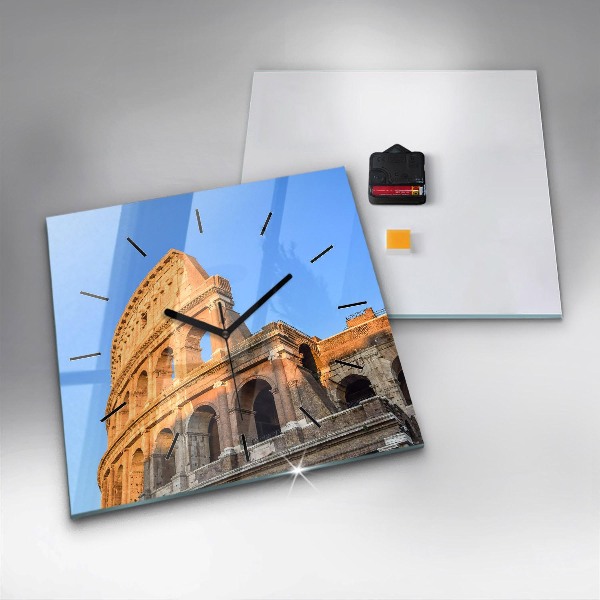 Wanduhr quadratisch Kolosseum in Rom