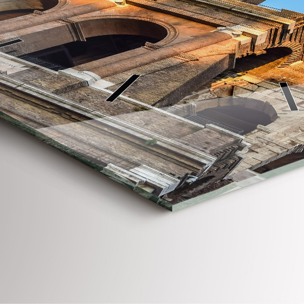 Wanduhr quadratisch Kolosseum in Rom