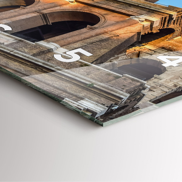 Wanduhr quadratisch Kolosseum in Rom