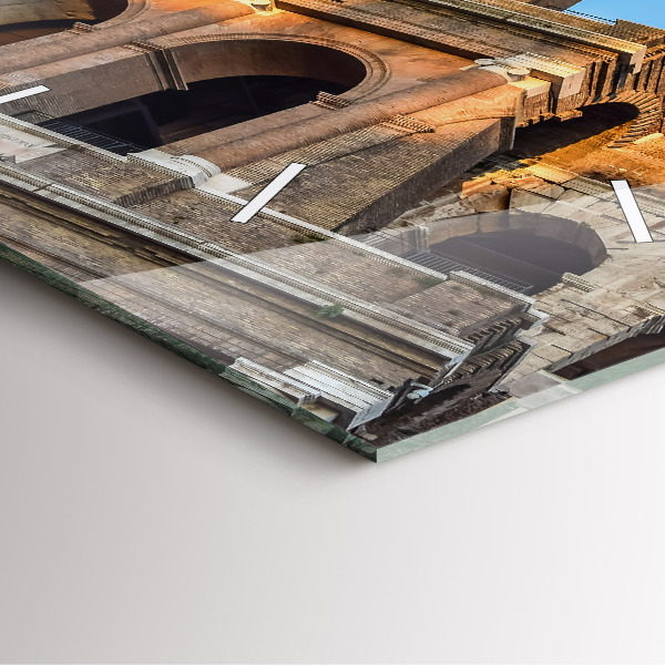 Wanduhr quadratisch Kolosseum in Rom