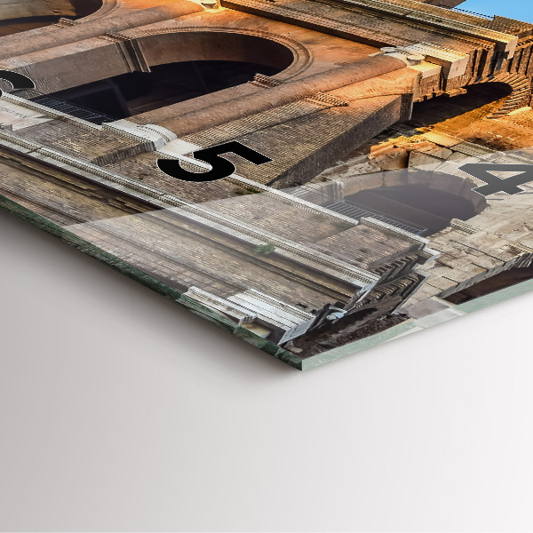 Wanduhr quadratisch Kolosseum in Rom